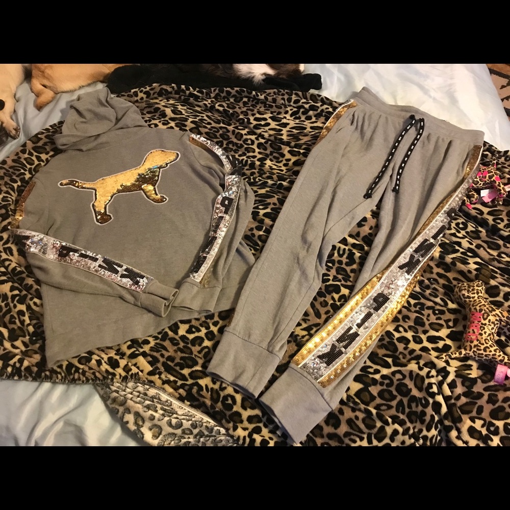 Victoria’s Secret pink bling outfit